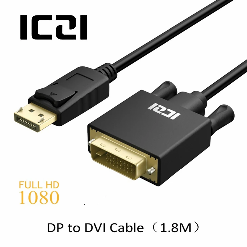 6FT Displayport DP Male To VGA male Adapter Display Port Cable Converter Black