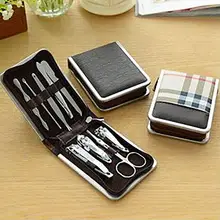 BellyLady 9 шт. маникюрный набор из нержавеющей стали, машинка для стрижки ногтей, Уход за ногтями, персональный набор для ухода, педикюр, набор для чистки ушей с коробкой для хранения