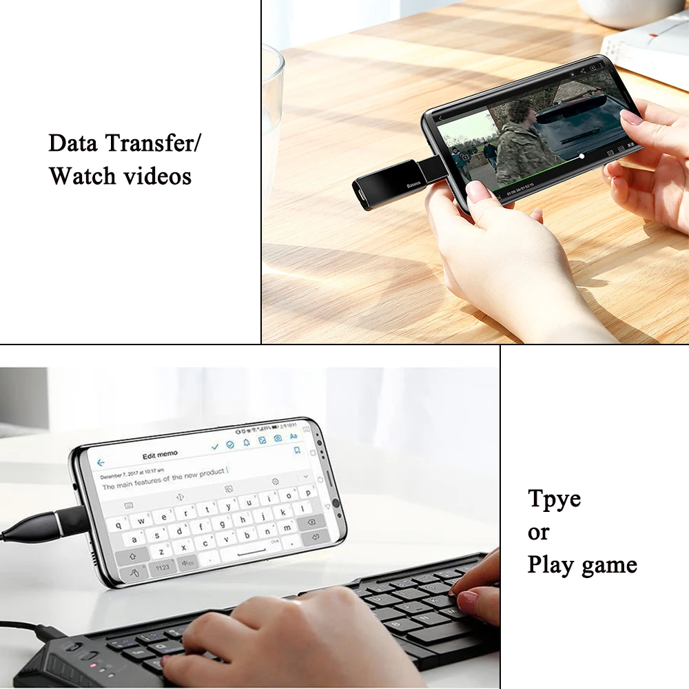 [2 Pack] Type C папа USB Женский OTG адаптер цифровой микроскоп конвертер для Samsung MacBook Huawei