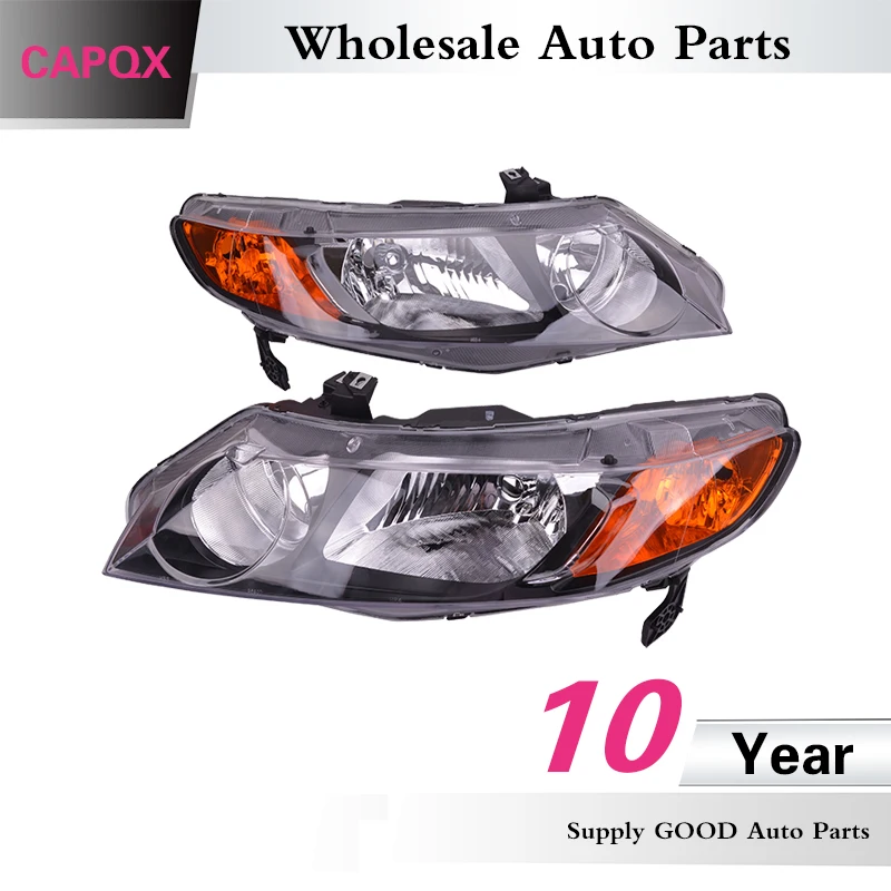 

CAPQX 2PCS front headlight headlamp head light lamp 33151-SNA-H02 33101-SNA-H02 For CIVIC/CIVIC HYBRID 2006 2007 2008