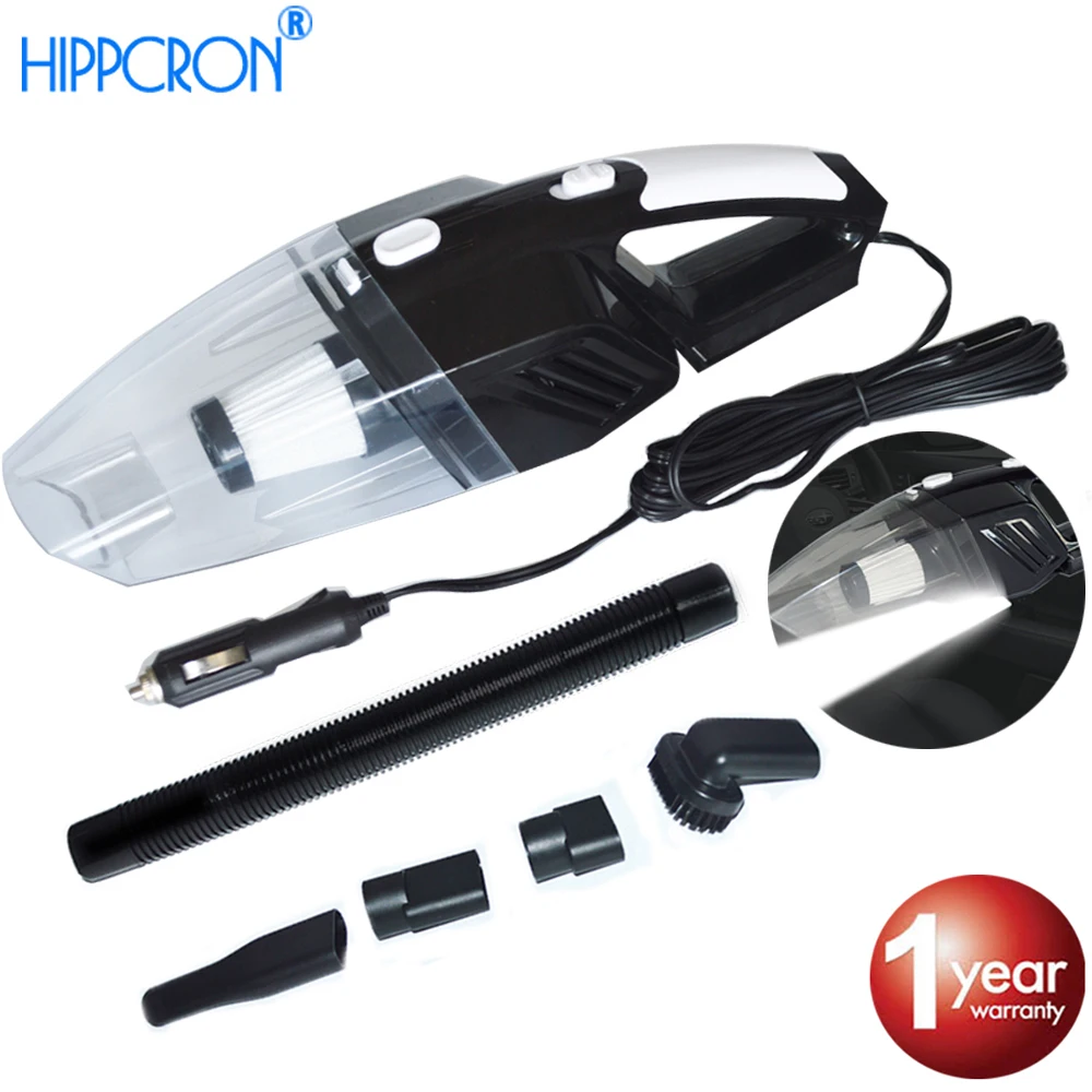

Car Vacuum Cleaner 12V 120W 5M Handheld Mini Vacuum Cleaner Wet And Dry Dual-Use with LED Light