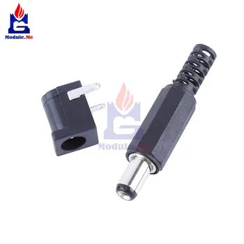 

1 Pair DC 30V 0.5A 2.1 x 5.5mm DC Power Jack Female Socket Connector 5.5 * 2.1mm Male Plug Connector Adapter