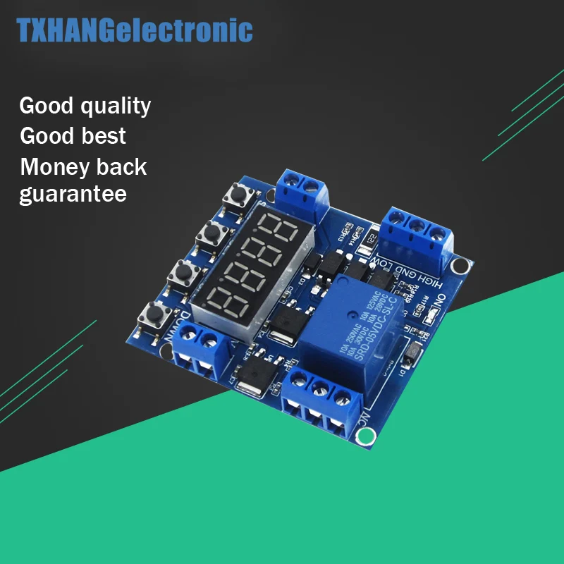 

6-30V Trigger Delay Cycle Timer 1-Channel Relay Module Circuit Switch