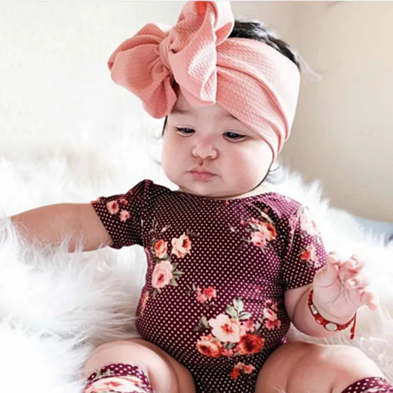 

Big Bowknot Baby Headbands Knotted Infant Headwraps Girls Turban Baby Bows