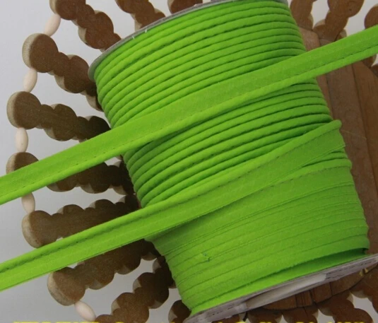 

Free shipping 100% pure Cotton Bias Piping tape,bias Tape with cord,size:12mm,50meter,DIY sewing home textile color fresh green