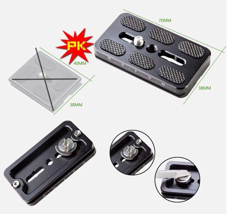 Manbily PC-360 профессиональные головки штатива, Универсальная головка сковороды с быстрой монтажной пластиной подставка для камеры Canon Nikon DSLR DV