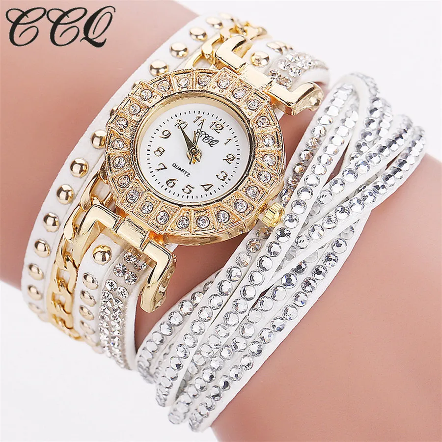 

Hot Sale Leather Strap Bracelet Watches Women Watch Montre Femme Rhinestone Quartz Wrist Watches Ladies Clock Gift Kol Saati #W