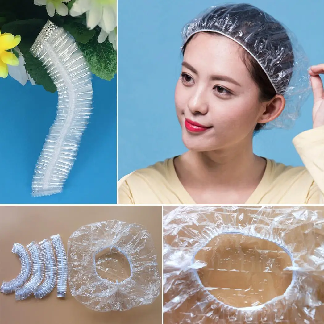 

Cap Clear Bathing New Elastic Shower Protector Hat Disposable Cap Hair Care Mask