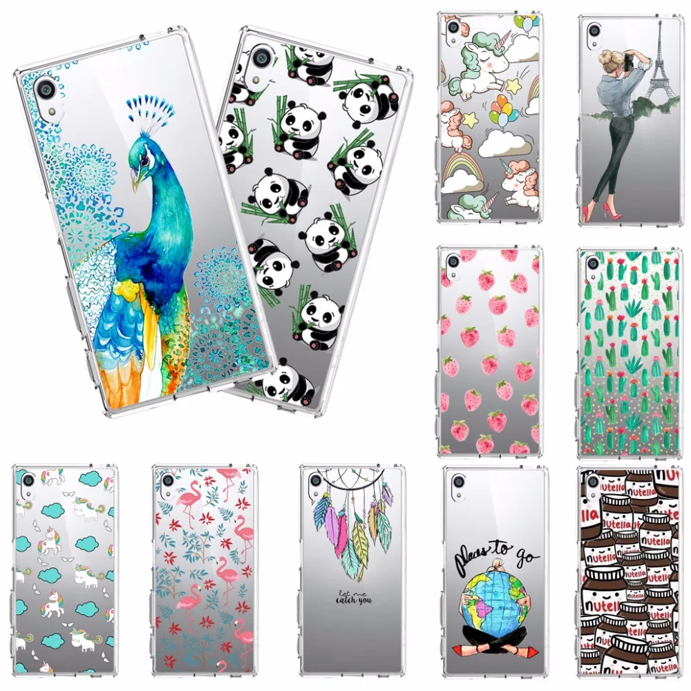 

Soft tpu Cover Case For Sony Xperia Z1 Z3 Z5 Compact Mini Xperia M2 M4 Aqua XA L36h Z2 E3 E5 C4 SP Case Cover Coque TPU Silicone