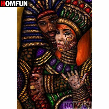 

HOMFUN Full Square/Round Drill 5D DIY Diamond Painting "Couple characters" 3D Diamond Embroidery Cross Stitch Home Decor A20117