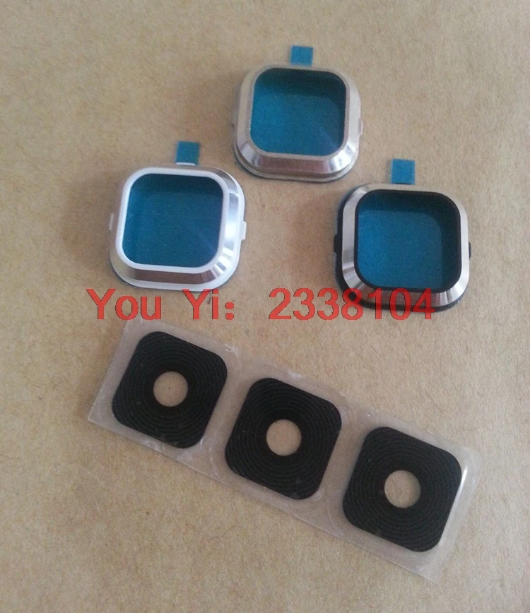 

For Samsung Galaxy A5 A500 Rear Back Camera Lens Glass + Metal Holder Ring Cover + Adhesive Sticker Golden Black White