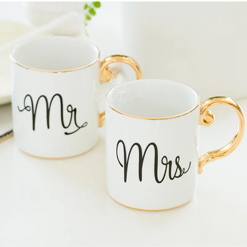 Wedding gift for bride and groom Mr Mrs coffee mug party favor anniversary present valentines day gift