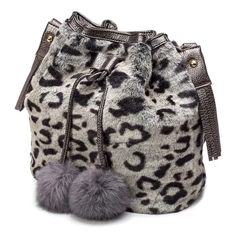 

Women Bucket Organizer Handbag Durable Single-shoulder Tote PU Leather Purse Party Fashion