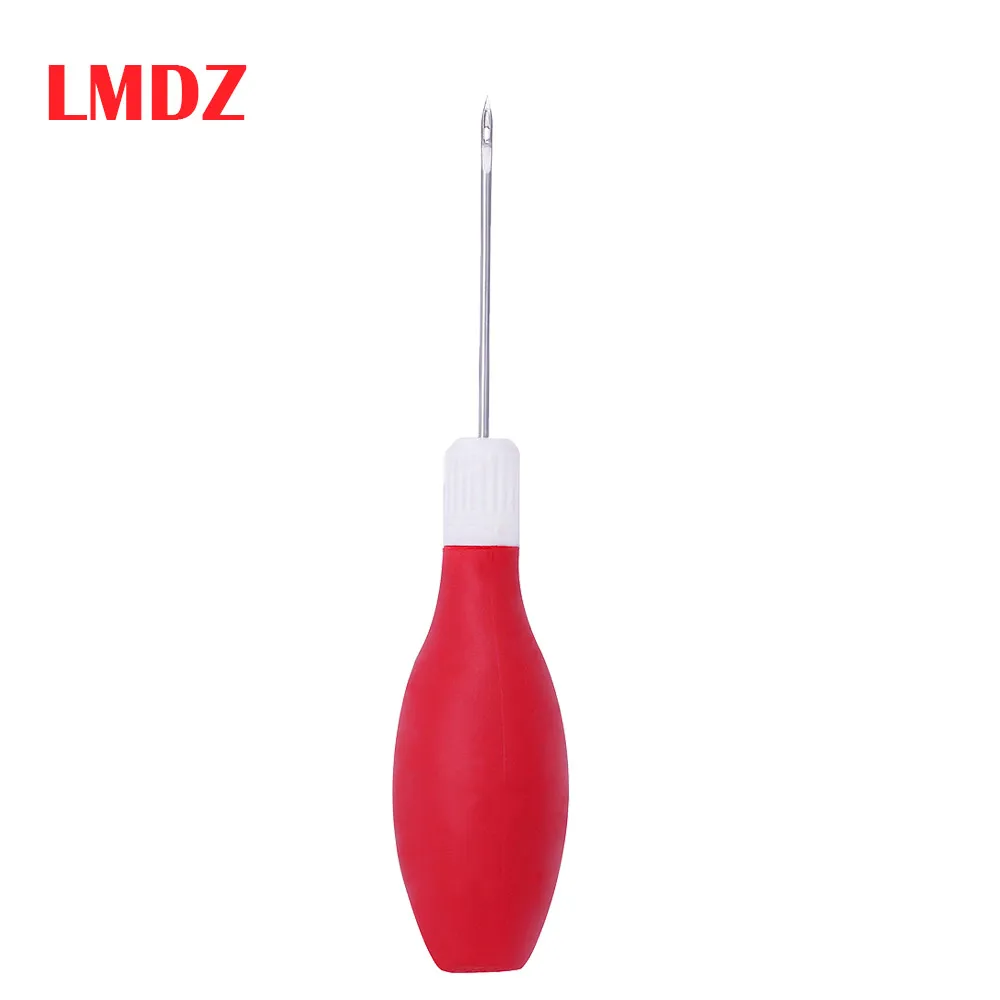 

LMDZ Sewing Awl Hole Hook DIY Handmade Leather Tool Cone Needle Shoes Repair Awl with Large Plastic Handle Cone Needle
