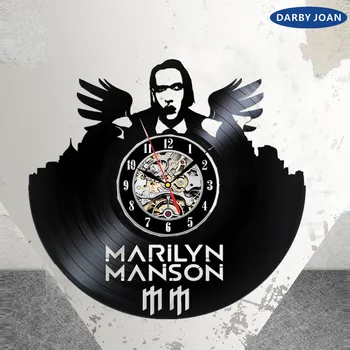 

Marilyn Manson vinyl record wall clock, Marilyn Manson music poster, original wall decor