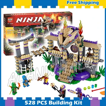 

528pcs BELA 10324 Ninja Enter The Serpent Lloyd Jay Kapau'rai sets Building Blocks Figures Toys Compatible With Lago