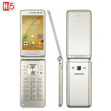 Original Samsung Galaxy Folder G1600 2016 Dual SIM LTE Cellphone 480x800 Quard Core 1 4GHz 16GB