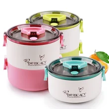 Прозрачная крышка Bento Box из нержавеющей стали пластиковый пищевой контейнер для офиса школы Ланч коробок японский стиль несколько слоев