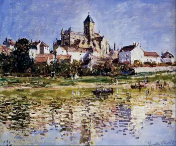 

High quality Oil painting Canvas Reproductions The Church At Vetheuil (1880) By Claude Monet hand painted