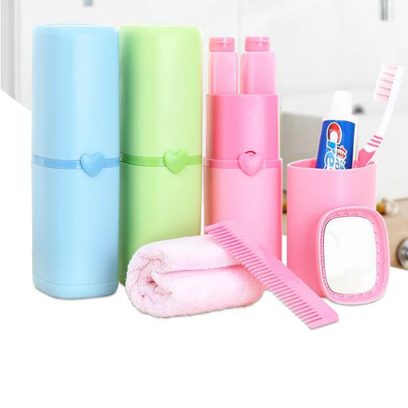Creative Travel Wash Kit Toothbrush Toothpaste Towel Portable Storage