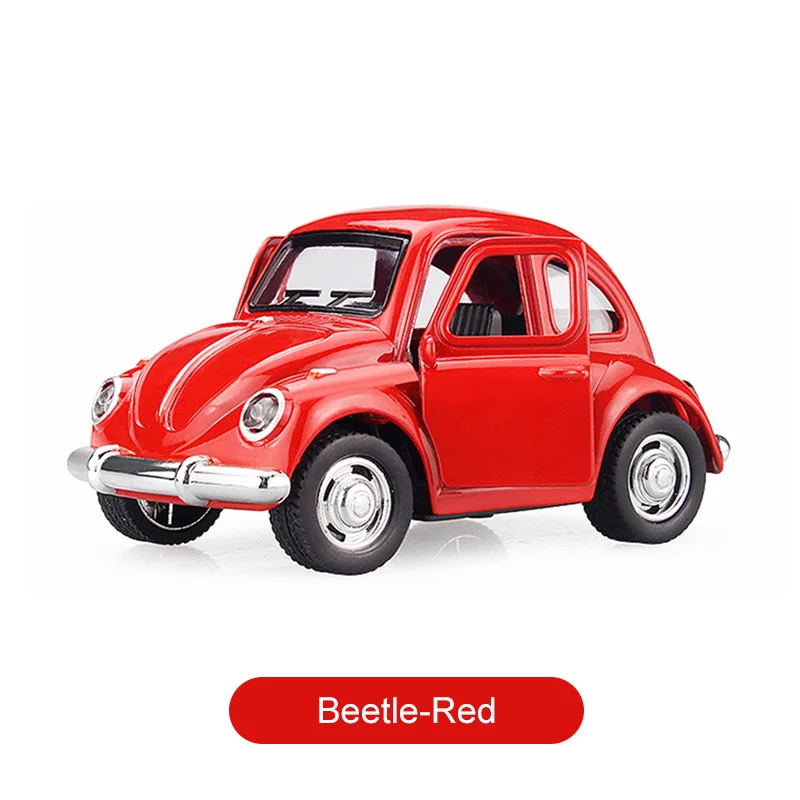 Детская осветляющая мини-игрушечная машинка, Классическая Гоночная машина, литая модель из металлического сплава, игрушки для детей, подарок для мальчиков - Цвет: Red Beetle