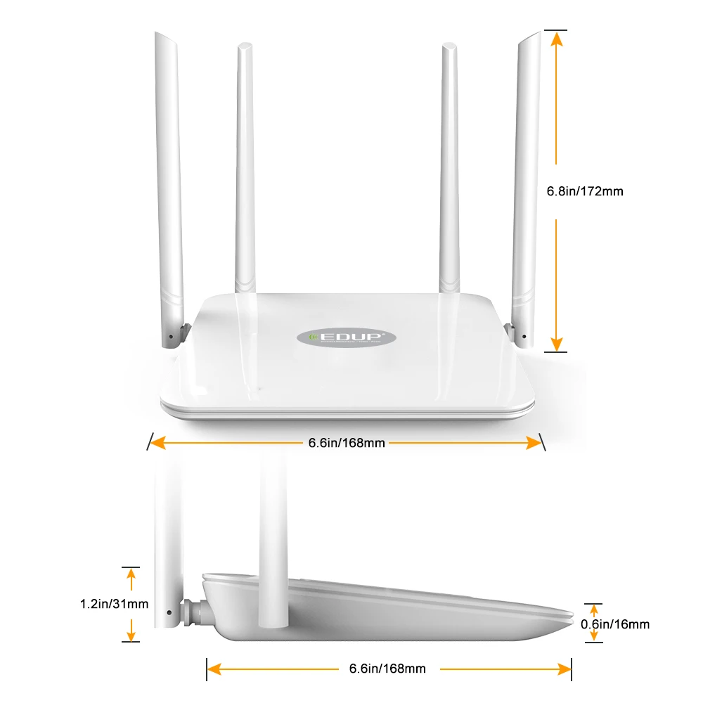 EDUP Высокая мощность 1200 Мбит/с Wi Fi повторитель 5 ГГц английская версия