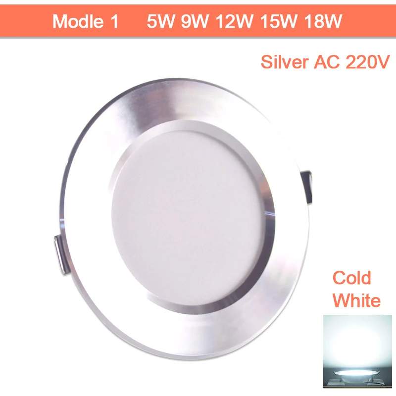 smart led downlights Downlight gold Silver White Ultra Thin Aluminum led downlight 3W 5W 9W 12W 15W 18W AC220V 240V Round Recessed LED Spot Lighting flush ceiling lights Downlights