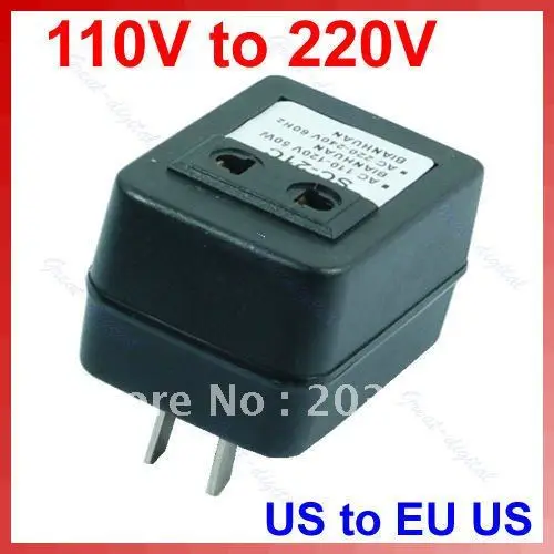 

Step Up Voltage Converter Adapter 110V US to 220V US EU Black