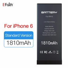 100 шт./лот E-Faith Горячая литиевая батарея для Apple iPhone 6 6G Внутренняя Замена батареи 1810mAh быстрая