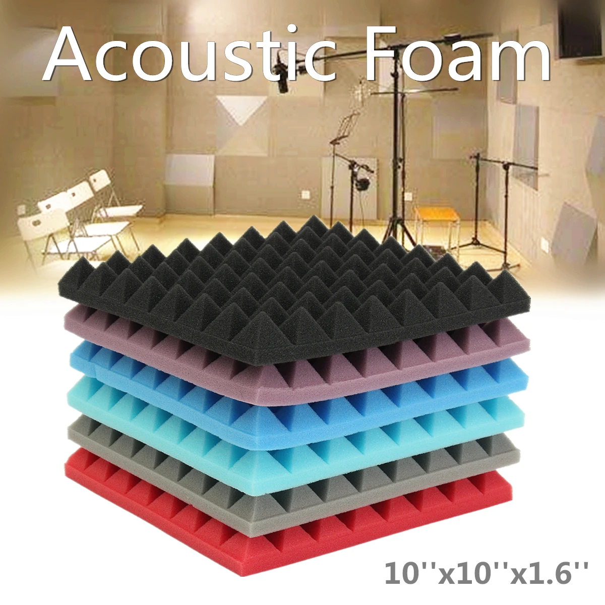 25X25X4CM Soundproofing Foam Egg Crate Studio Acoustic Foam