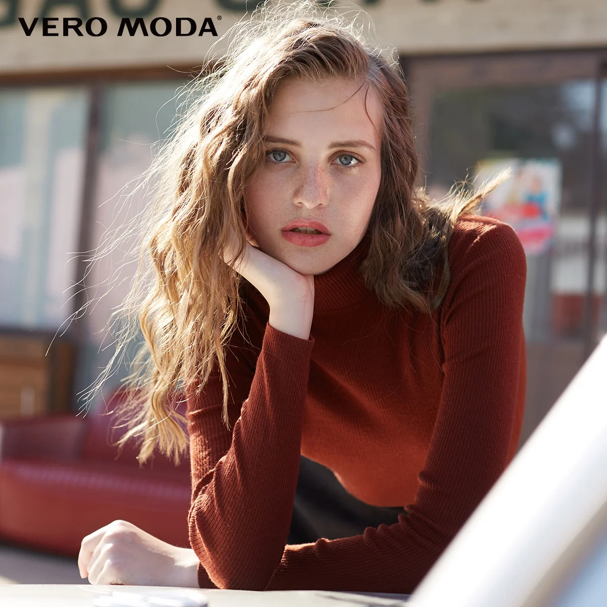 Günstige Vero Moda Herbst 100% Wolle Slim Fit Minimalis Gestrickte Basis rollkragen Gestrickte Pullover frauen | 318324522