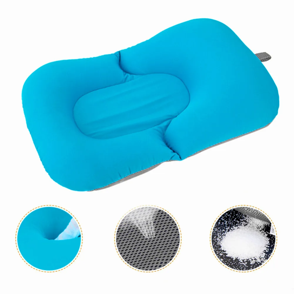 Новая дизайнерская однотонная подушка для купания Нескользящая детская подушка для ванны коврик безопасное сиденье для купания детский душ