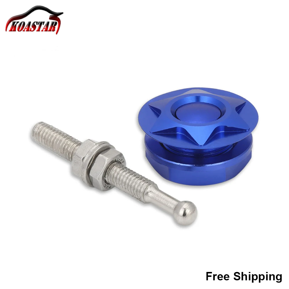 Aluminum Car Push Button Quick Release Hood Bumper Pin Lock Clip