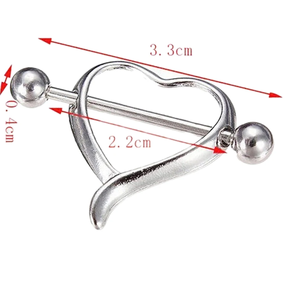 

2016 Trendy Bar Navel Ring Body Piercing Surgical Steel Love Heart Nipple Ring Shields Women Jewelry Gifts