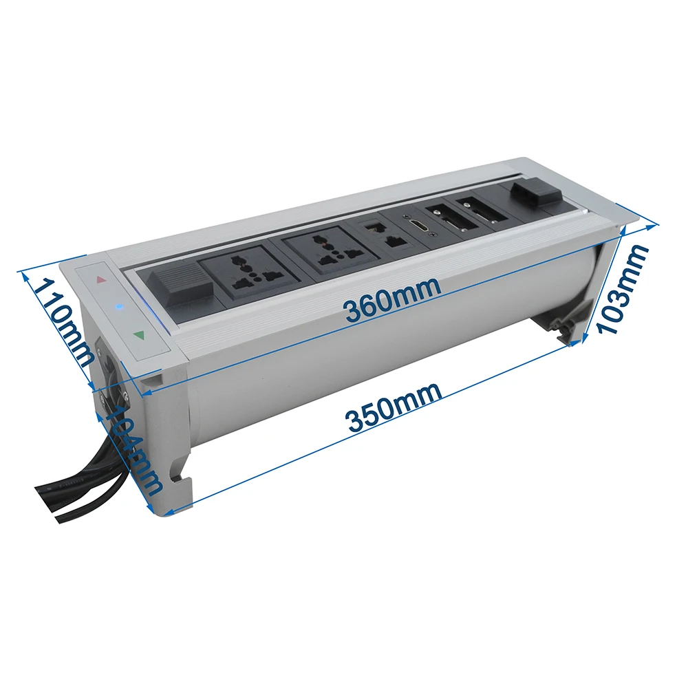 Новая настольная моторизованная фурнитура для Конференции розетка/настольная скрытая розетка питания для фурнитура для Конференции длинная опция
