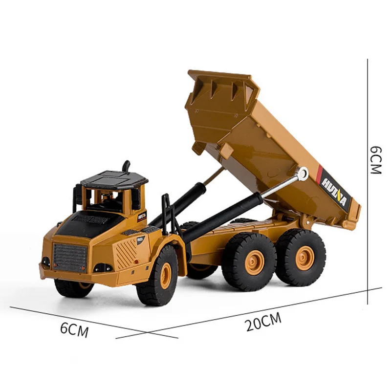 HUINA 1:50 сплав сочлененный самосвал модели грузовиков игрушки, высокая имитация сплава Инженерная модель автомобиля, литье металла