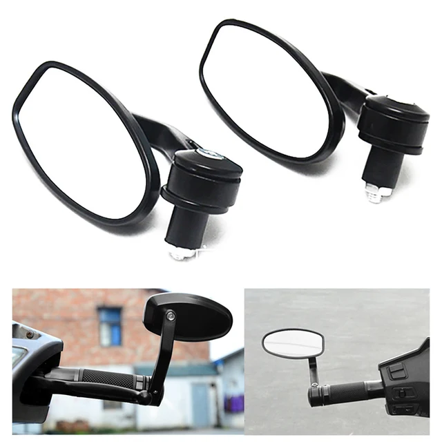 US $11.63 Universal 22mm Bar End ellipse Rear Mirrors Moto Motorcycle Motorbike Scooters Rearview Mirror Side