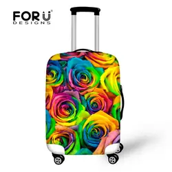 Толстая Пылезащитно чемодан защитная Чехлы для мангала относятся к 18-30 дюймов Тележка Футляр 3D цветок эластичный дождь чехол для Чемодан