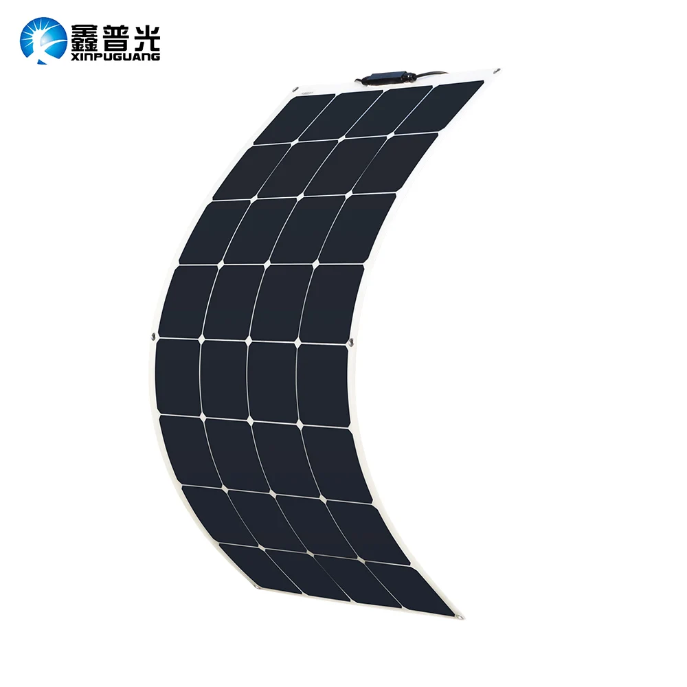

Solar Panel 100W 12V Bendable Flexible Solar Charger Sun Power Class A Panneau solaire for RV, Boat, Cabin, Tent, Car, Trailer