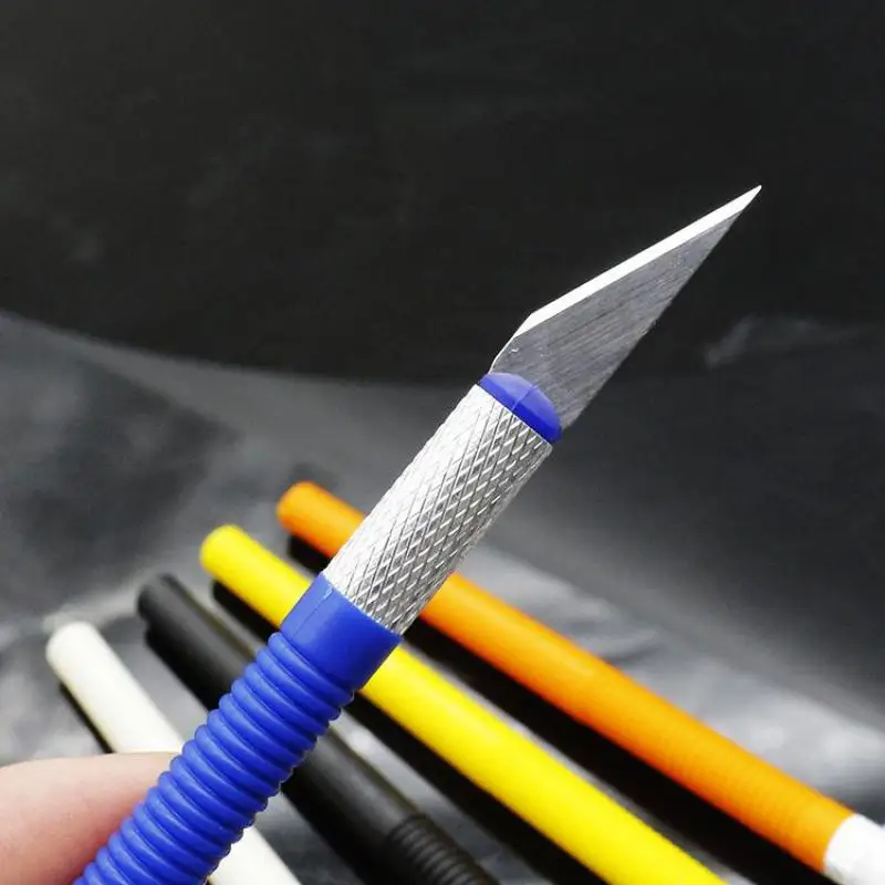 Пластиковая ручка лезвие для скальпеля нож деревянный резак бумаги ремесло ручка Гравировка режущие принадлежности DIY Универсальный канцелярский нож