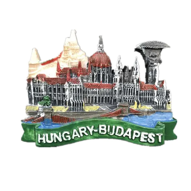 Budapest Hungary resin fridge magnet hand-painted Tourism Souvenirs Refrigerator Magnetic Stickers | Дом и сад