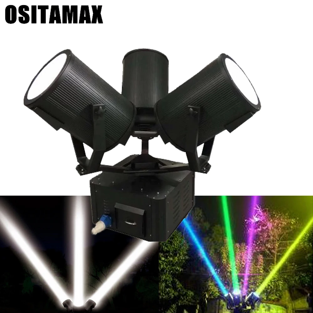 

Free Shipping (Flightcase+light) High quality Stage Light Three Heads 1Kw-5Kw Moving Head Sky Tracker Beam Light