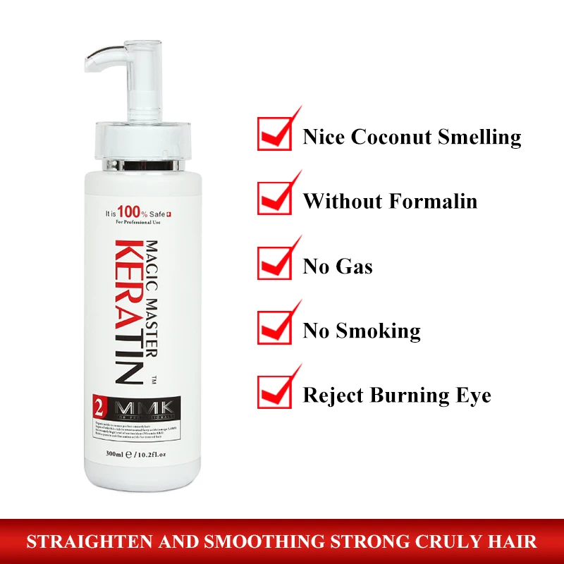 Small Capacity 300ml Magic Master Keratin Treatment Without Formalin+300ml Purifying Shampoo Straighten Hair Set Get Free Comb Small Capacity 300ml Magic Master Keratin Treatment Without Formalin+300ml Purifying Shampoo Straighten Hair Set Get Free Comb