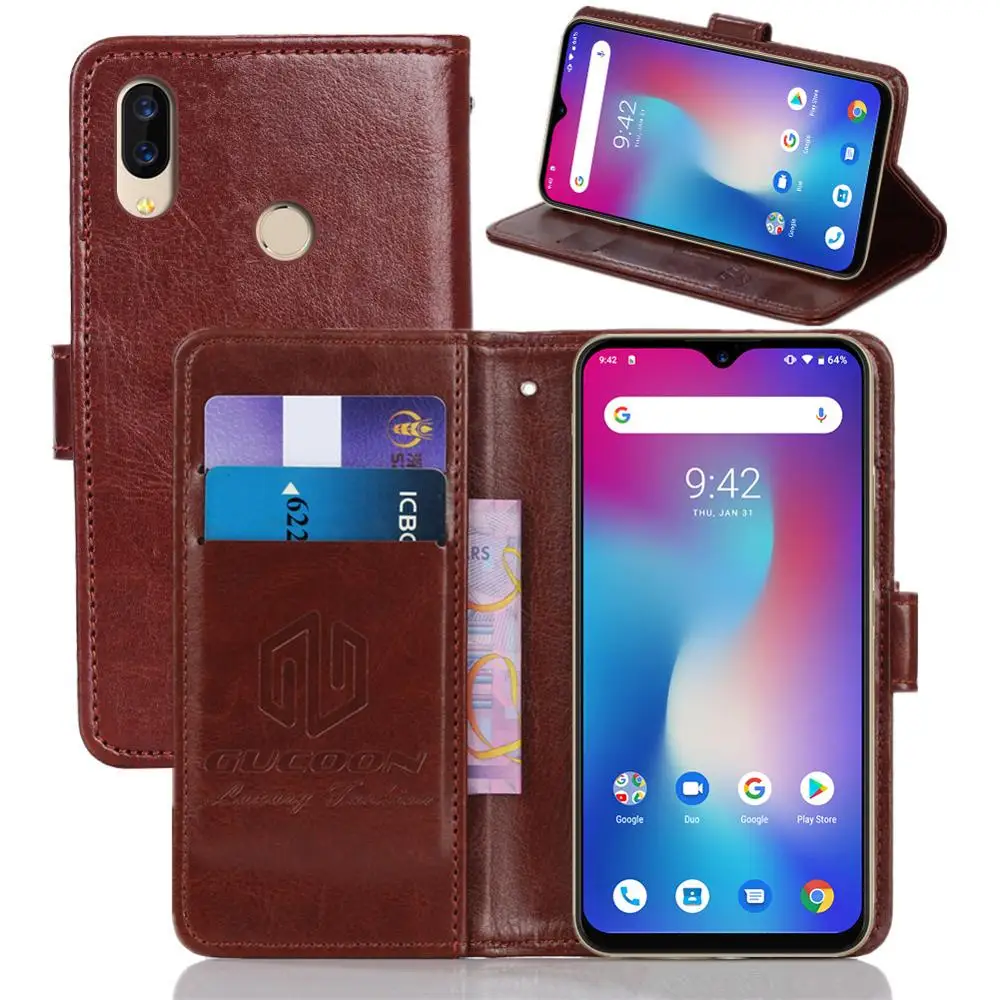 

GUCOON Classic Wallet Case for UMIDIGI Power Cover PU Leather Vintage Flip Cases Fashion Phone Bag Shield