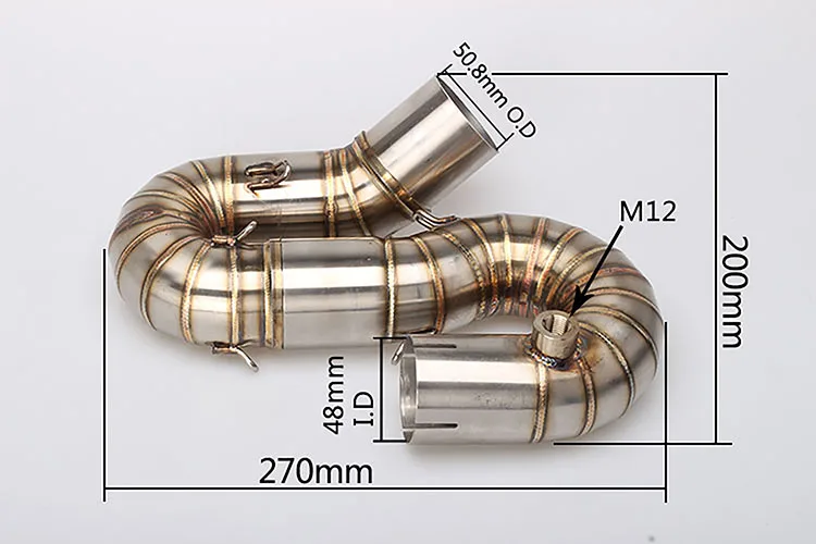 Выхлопная труба мотоцикла CBR1000RR средняя труба 08-14 разъем из нержавеющей стали титановый сплав cbr1000rr Соединительная труба