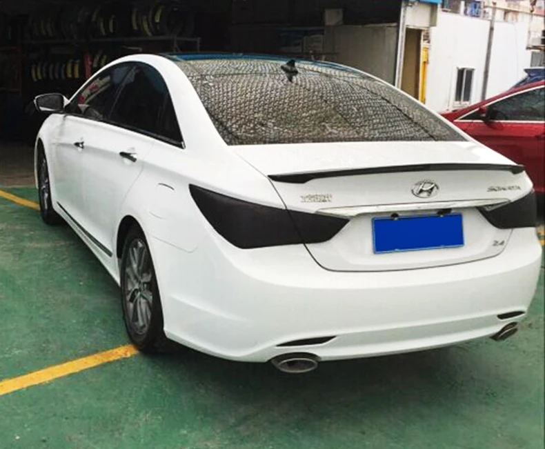 Для Hyundai Sonata Car Decoration 2011 2012 2013 АБС пластик краска цветной задний спойлер для