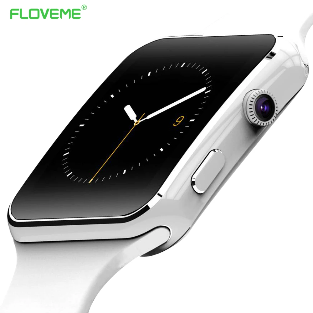

FLOVEME Smart Watch Bluetooth Fashion Pedometer E6 On Wrist Dial Call Message Reminder Wrist Watch For Samsung Huawei Andriod