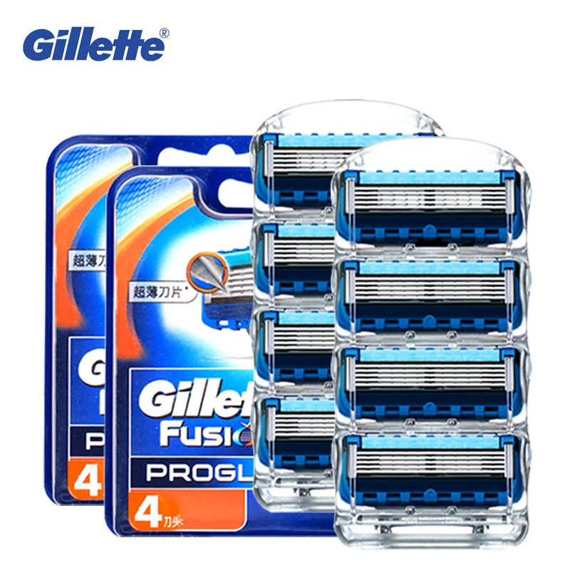 Дешево Gillette Fusion Proglide бритвы, лезвия для бритья брендов безопасности руководство лица Борода бритье Sharp бритвы Бритвы лезвия для Для мужчин 8 шт.