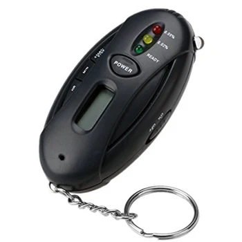 

Portable Digital Alcohol Tester Mini Alcohol Detector Professional Breathalyzer Breath Quick Response Timer LED Light Warning