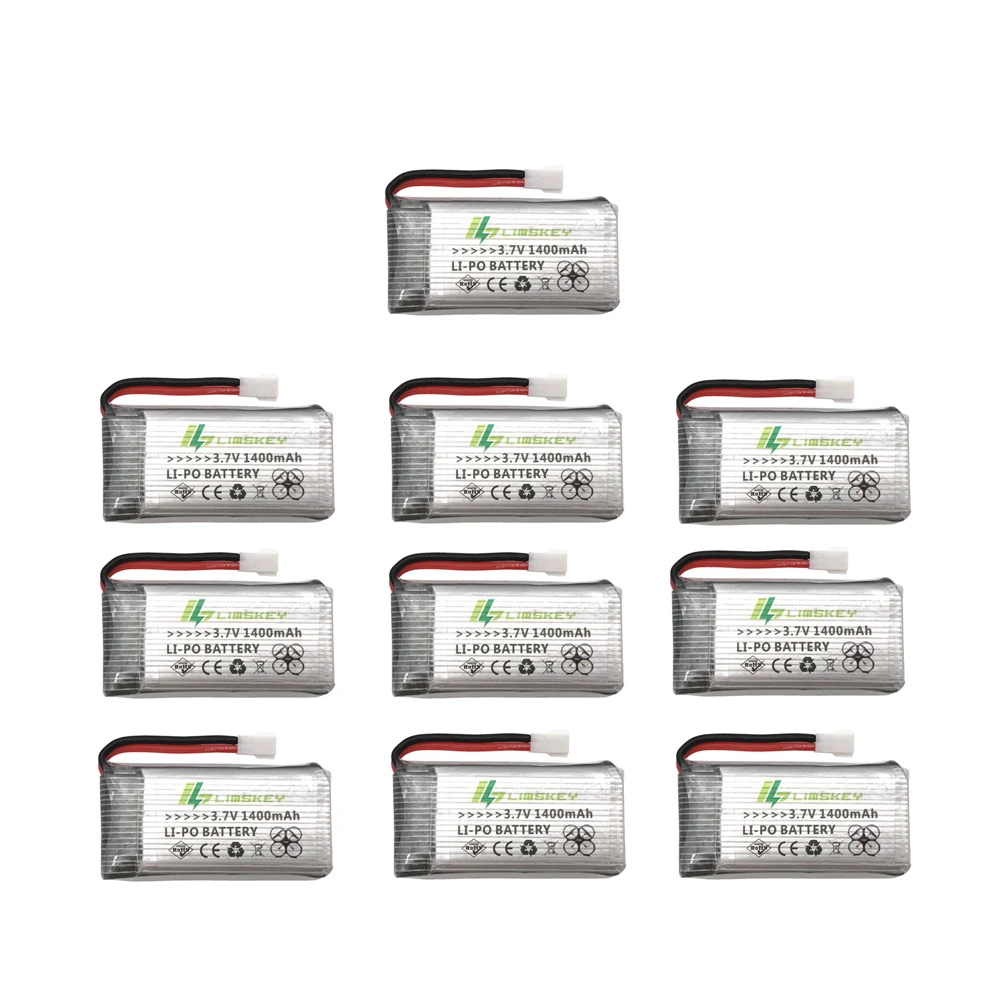 

Limskey 1400mAh 3.7V LiPo Battery for SYMA X5SC X5SW battery with Charger RC Drone 3.7 V 1400 mah Lipo Battery
